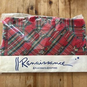 Vintage Royal Stewart Tartan Plaid Placemat Napkin Set